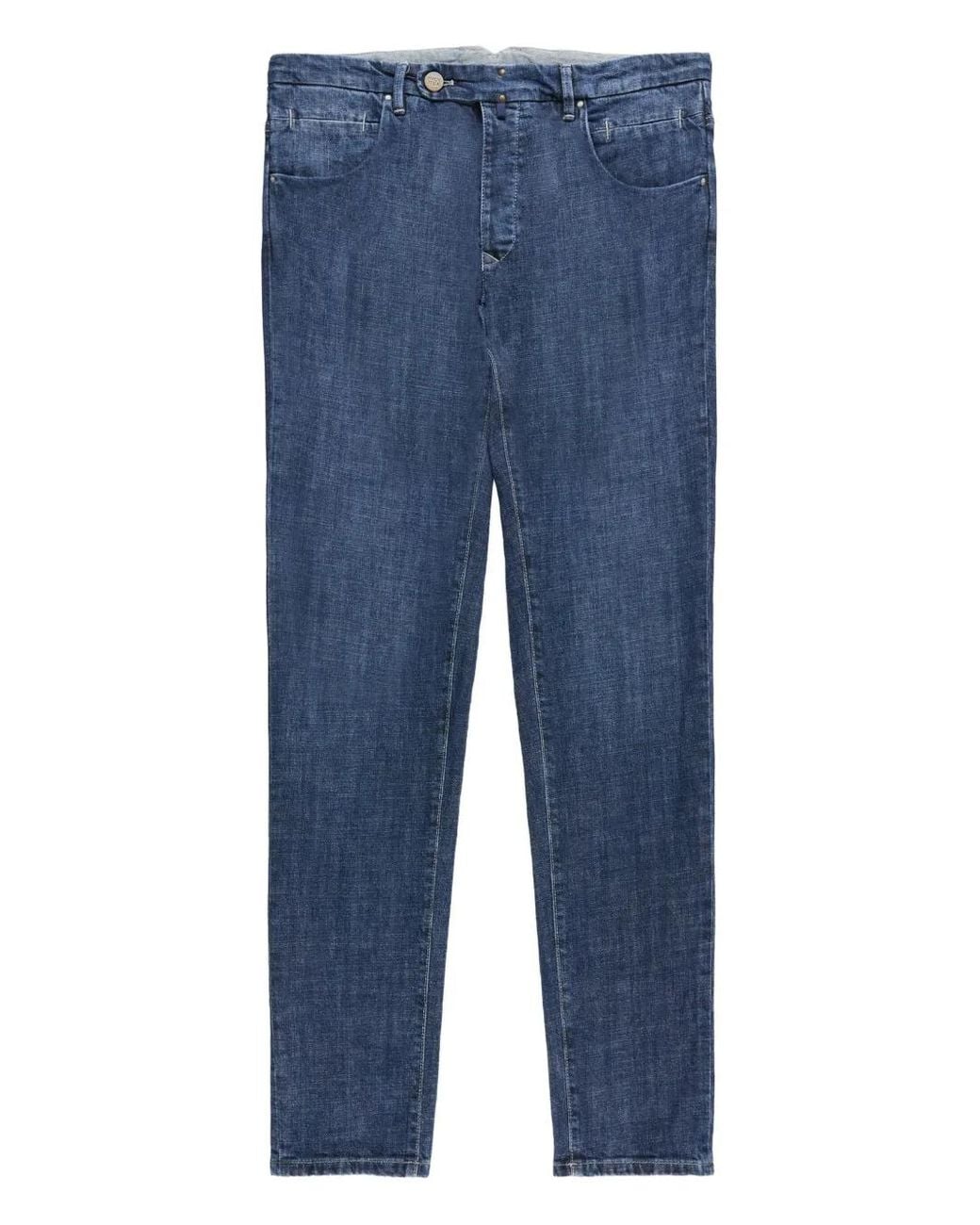 Slowear Blue Five-Pocket Cotton Tailored Trousers for men