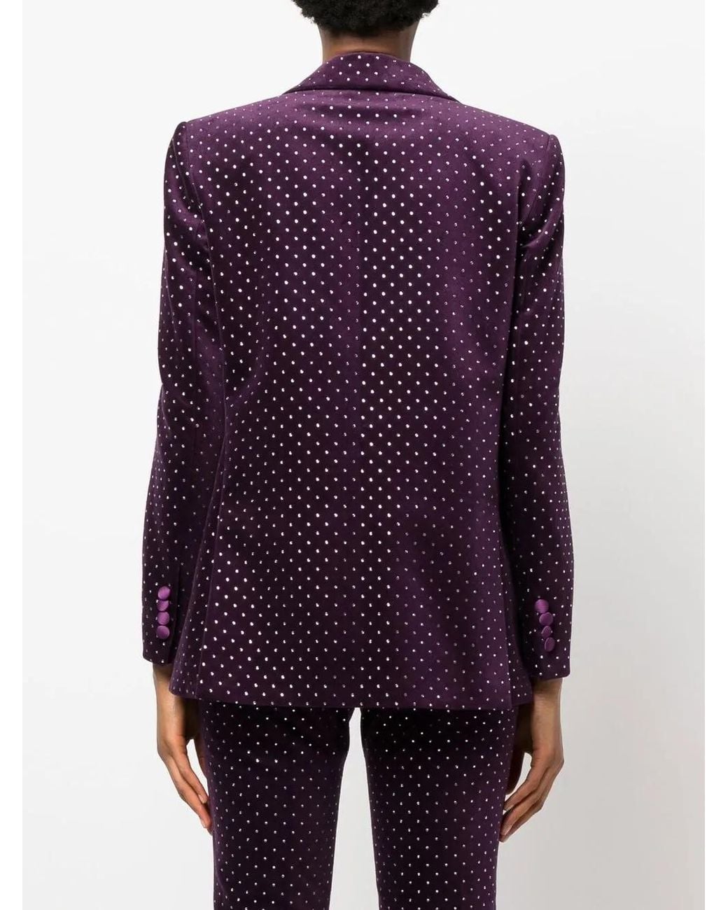 Philipp Plein Purple Crystal-Embellished Blazer