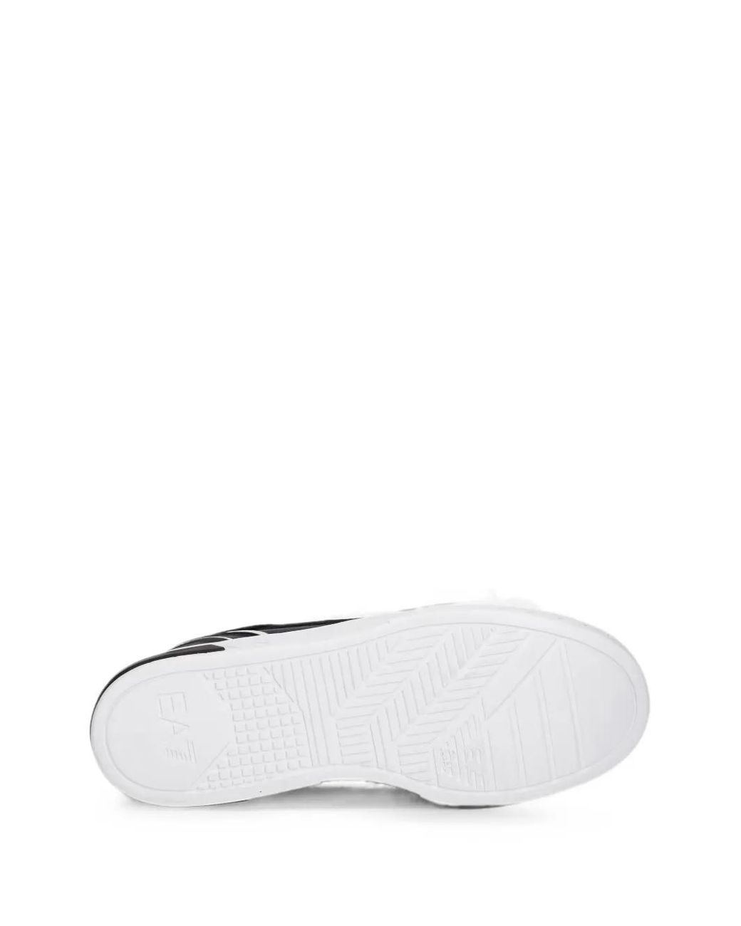 EA7 Black Mesh-Panelled Logo-Print Sneakers