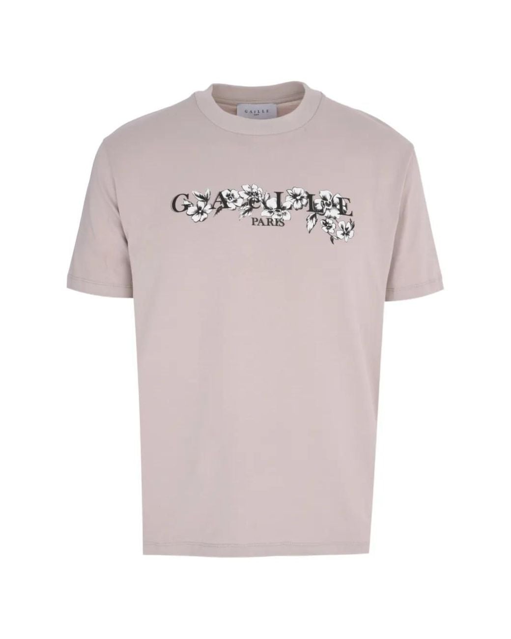 Gaelle Paris Gray Floral-Print T-Shirt for men