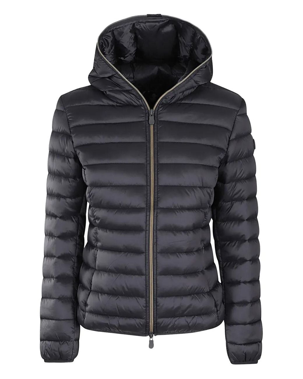 Save The Duck Black Alexis Hooded Quilted Jacket