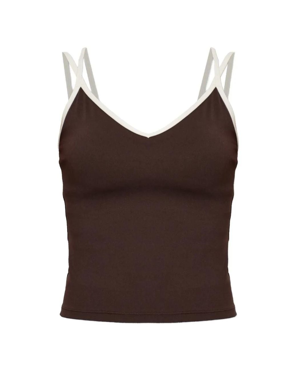P.E Nation Brown Paramount Logo-Print Top