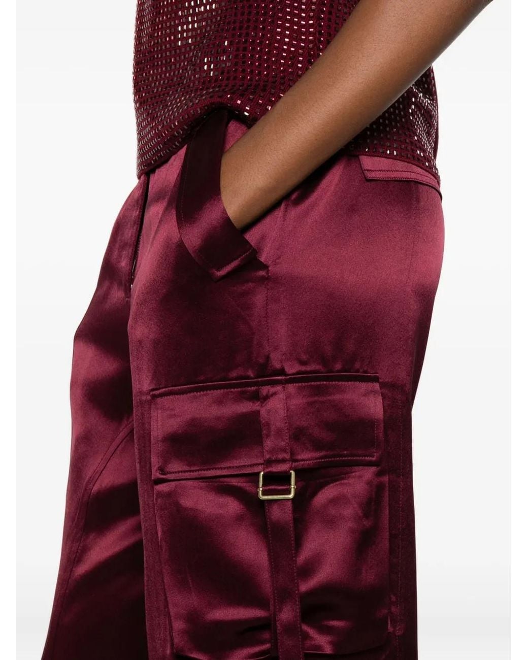 retroféte Purple Cargo-Pocket Trousers