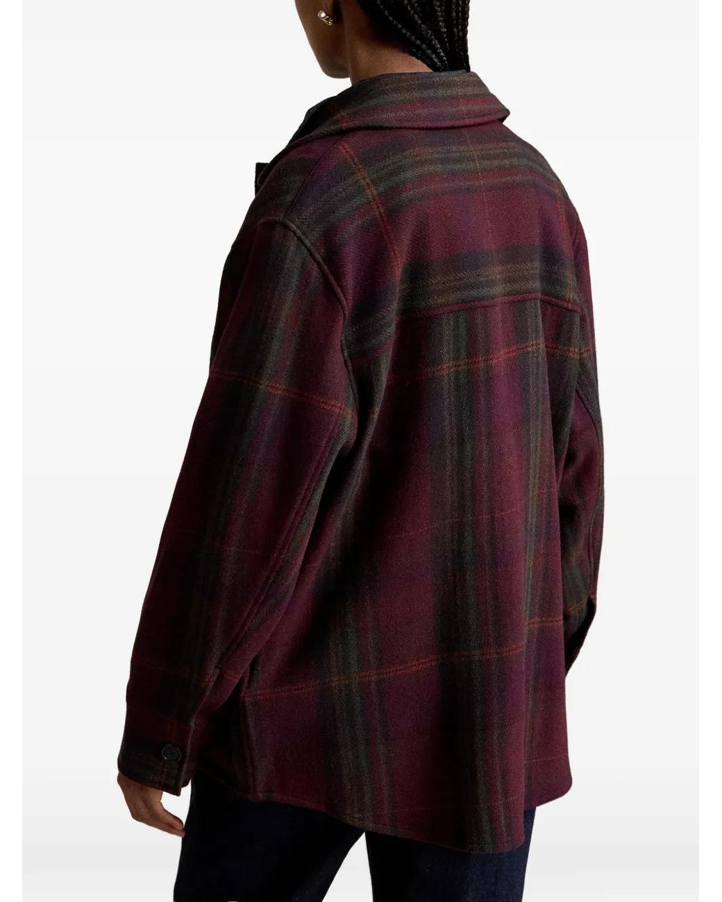 Polo Ralph Lauren Purple Plaid-Twill Shirt Jacket