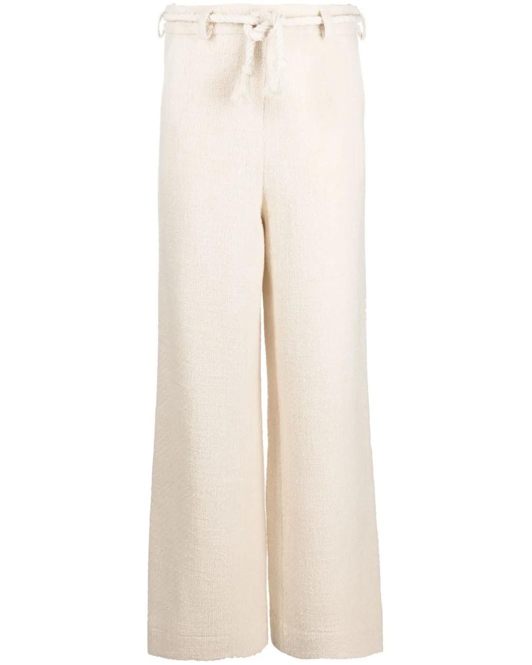 BENJAMIN BENMOYAL Natural Azoul Rope-Detail Trousers