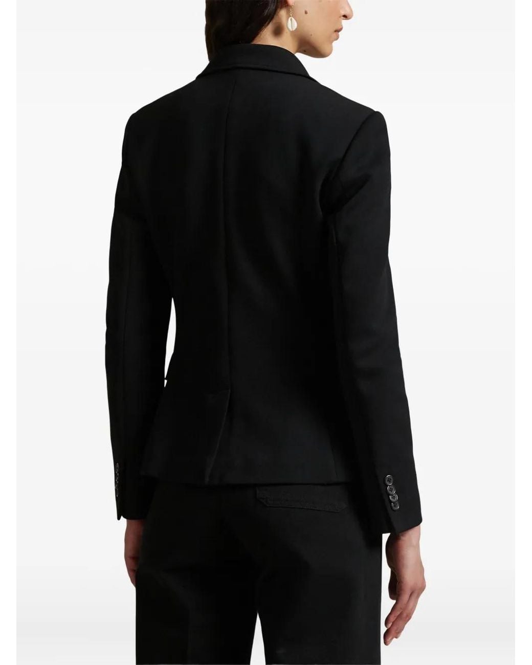 Polo Ralph Lauren Black Double-Knit Blazer