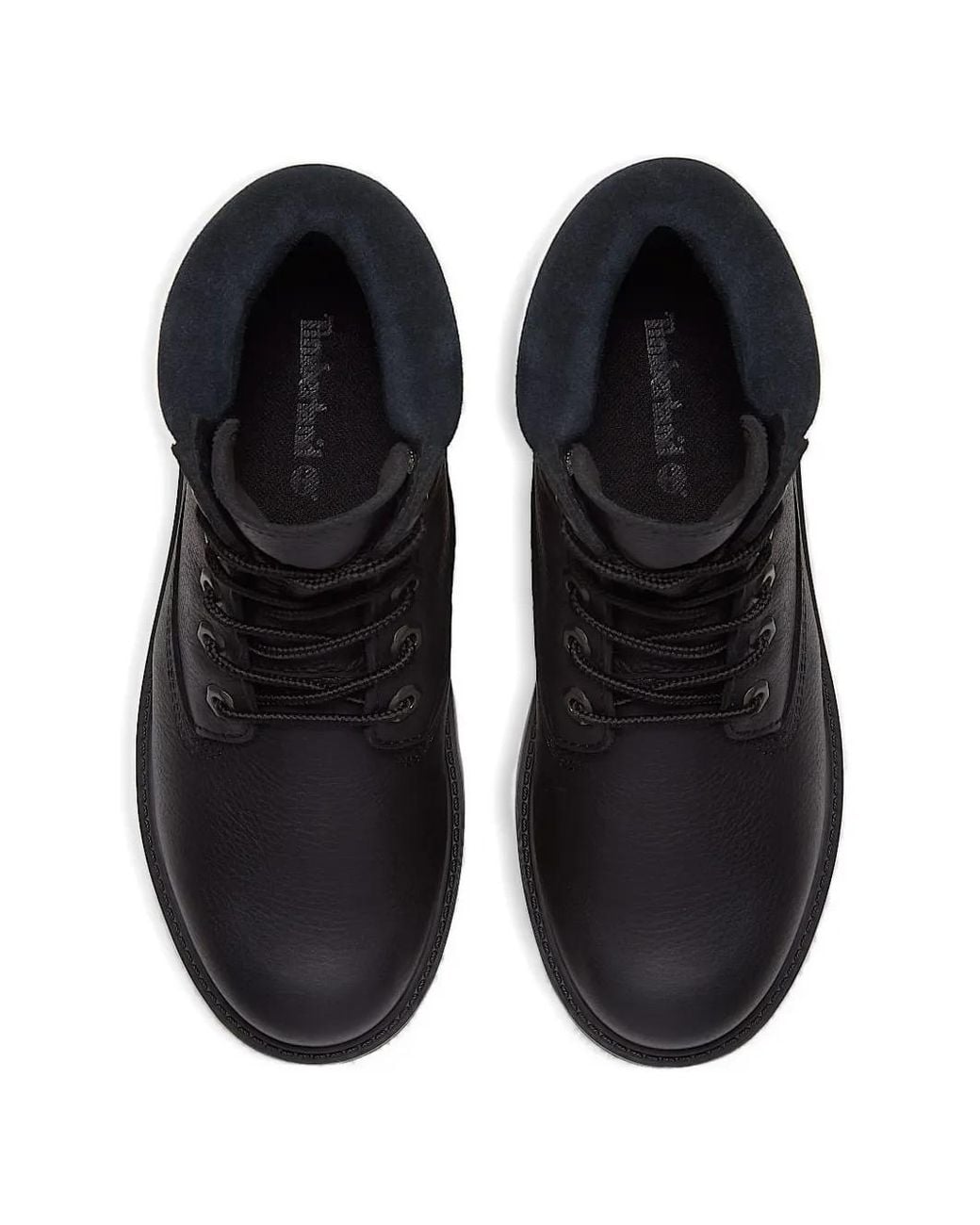 Timberland Black Lace-Up Flat Combat Boots