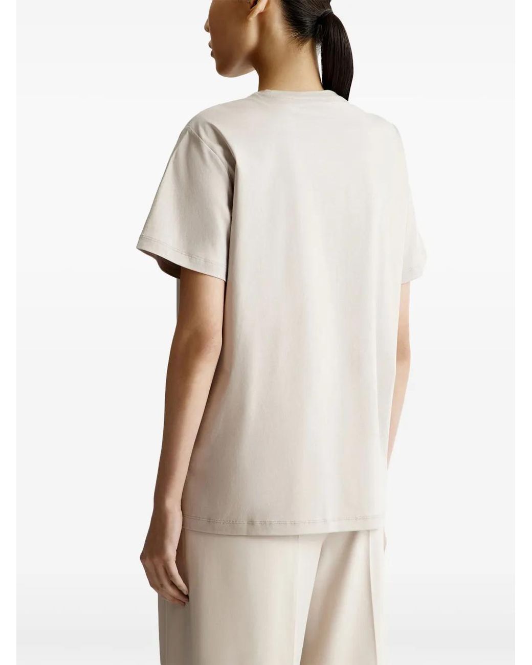 12 STOREEZ White Round-Neck Cotton T-Shirt