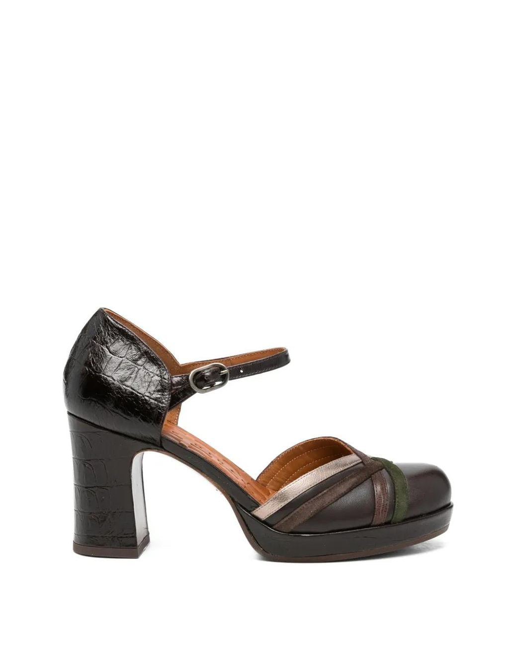 Chie Mihara Metallic Dedana Panelled Heeled Pumps