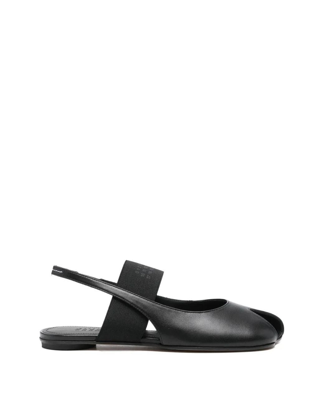 MM6 by Maison Margiela Black Split-Toe Slingback Sandals
