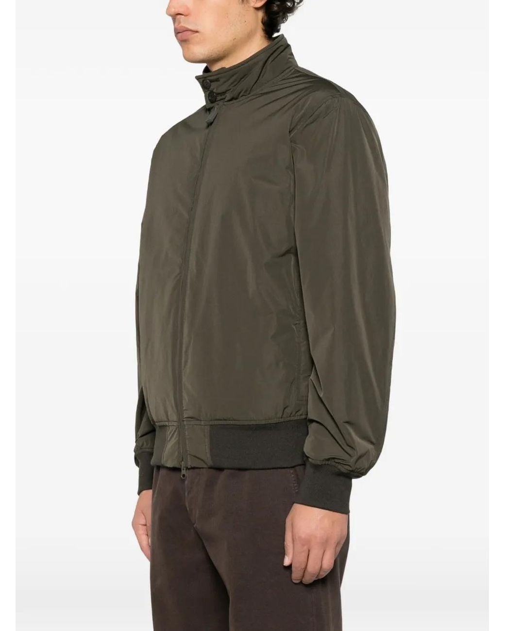 Aspesi Brown High-Neck Bomber Jacket for men