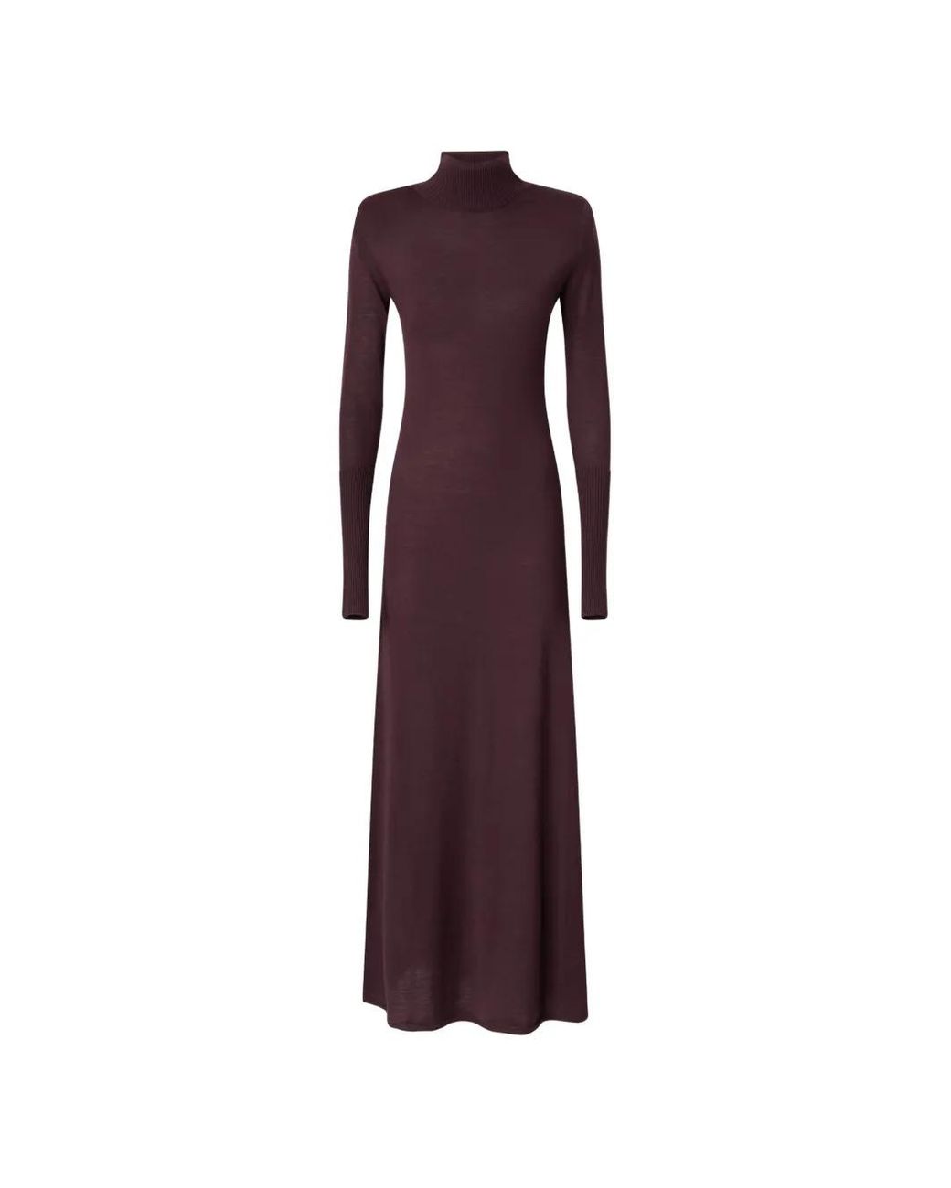 Pinko Purple Long Turtleneck Dress