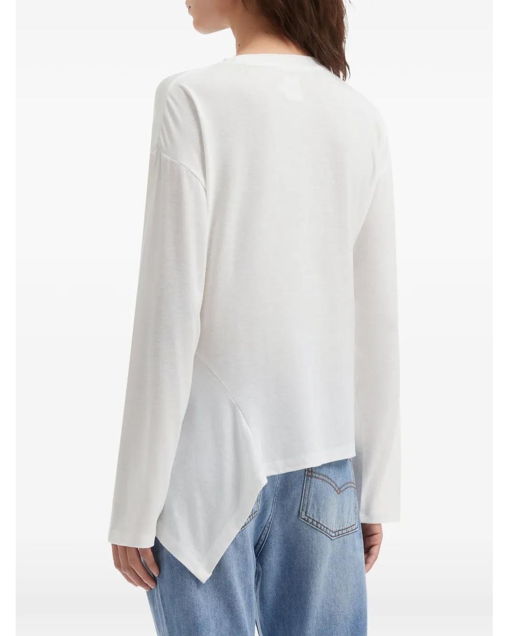 B+ AB White Asymmetric Knot Top