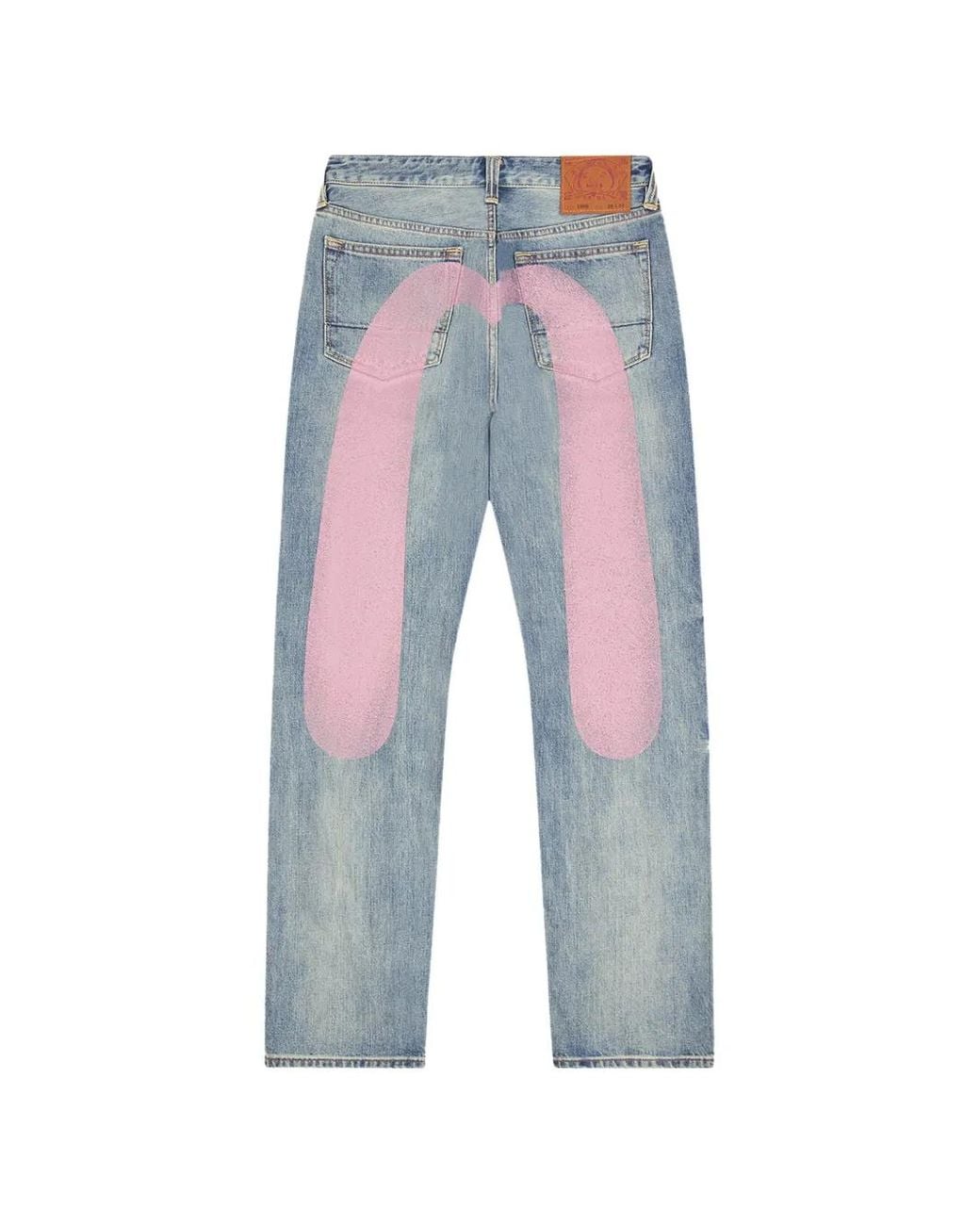 Evisu Blue Daicock Print Jeans for men