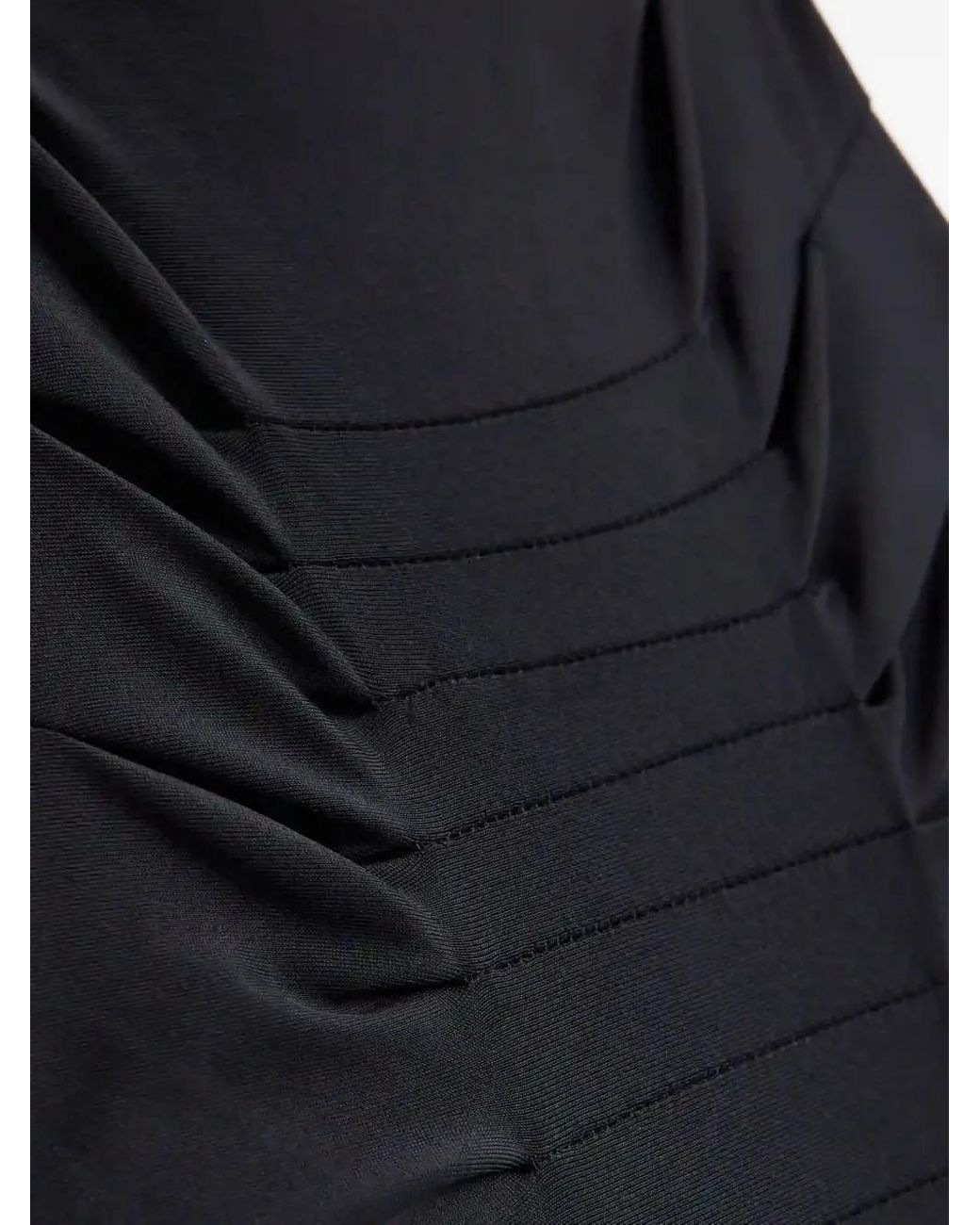 GAUGE81 Black Gerafftes Deni Midikleid mit Racerback