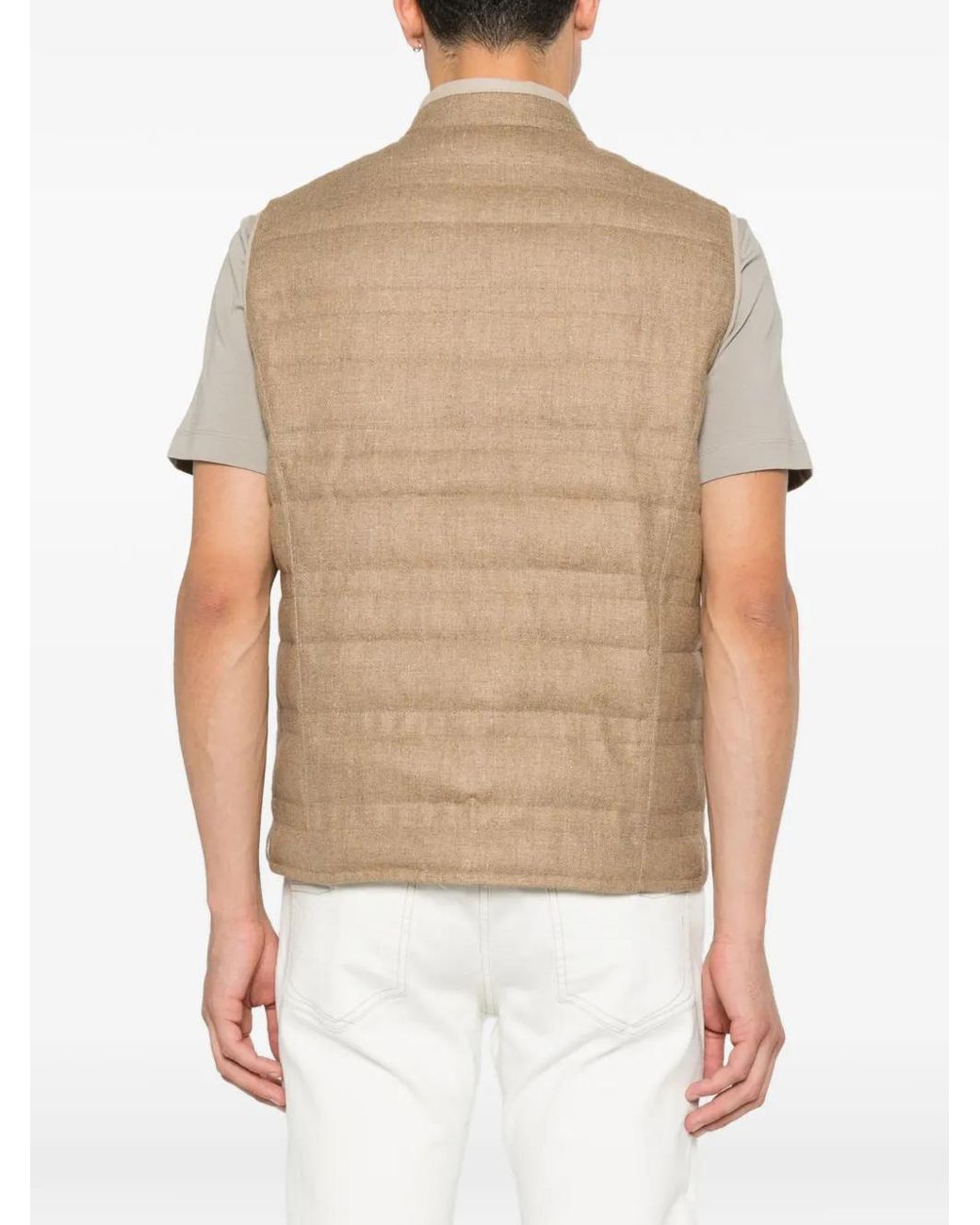 Corneliani Natural Gilet À Design Matelassé for men