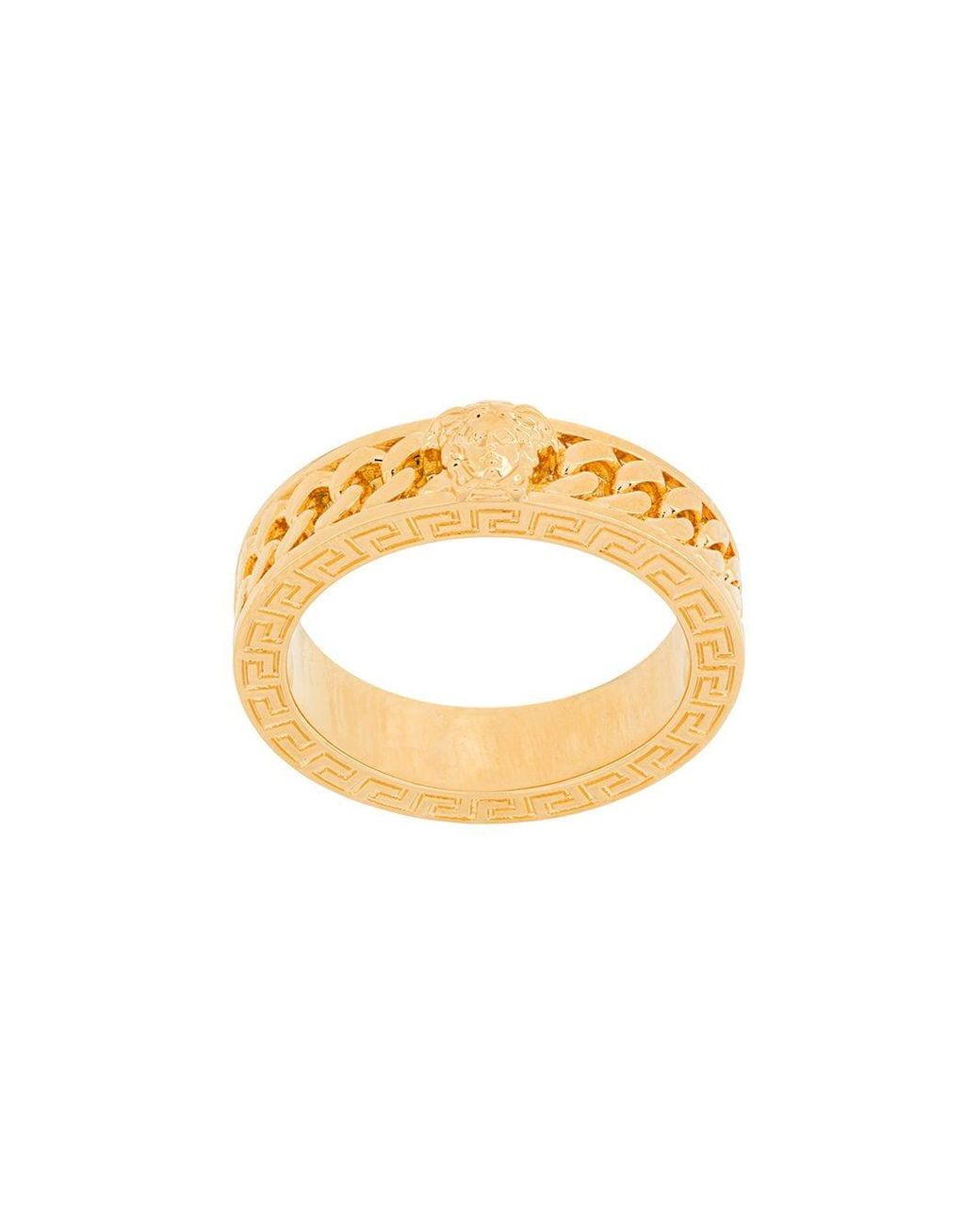 Versace Chained Medusa Ring in Gold (Metallic) for Men | Lyst