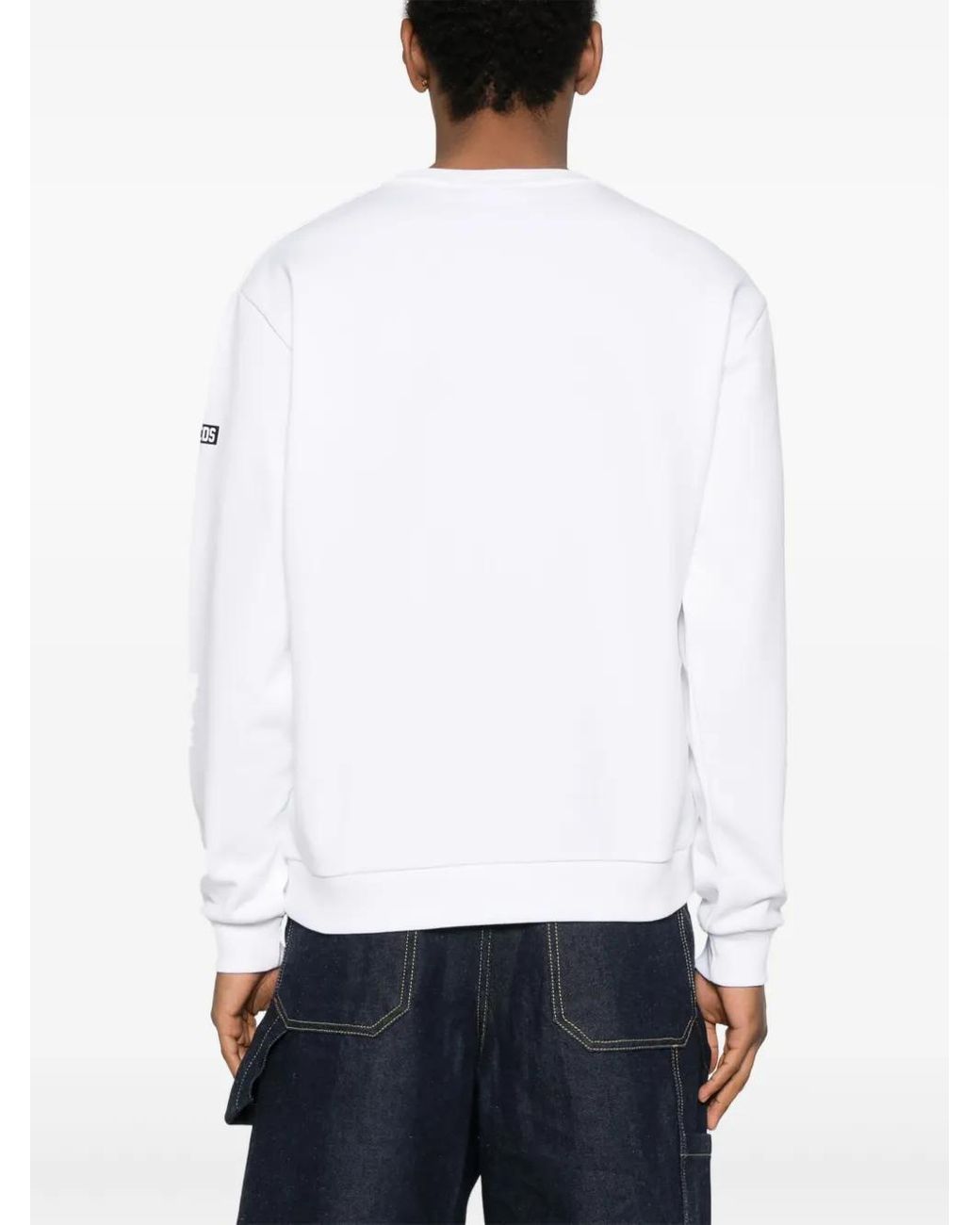 Gcds Sweater Met Logoprint in het White voor heren