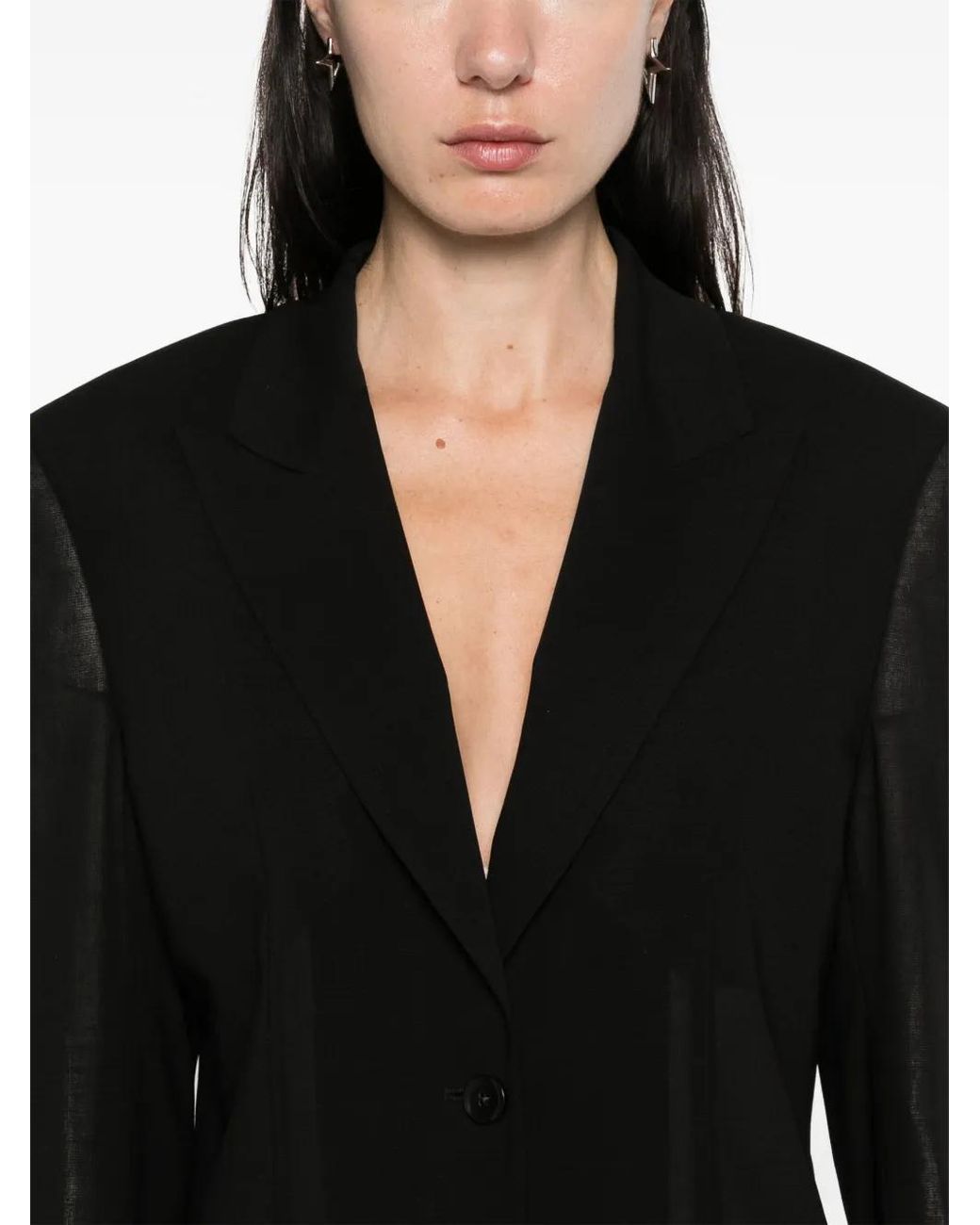 Blumarine Black Wool Single-Breasted Blazer
