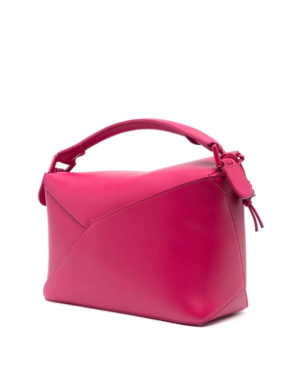 Loewe Pink Small Puzzle Edge Leather Tote Bag