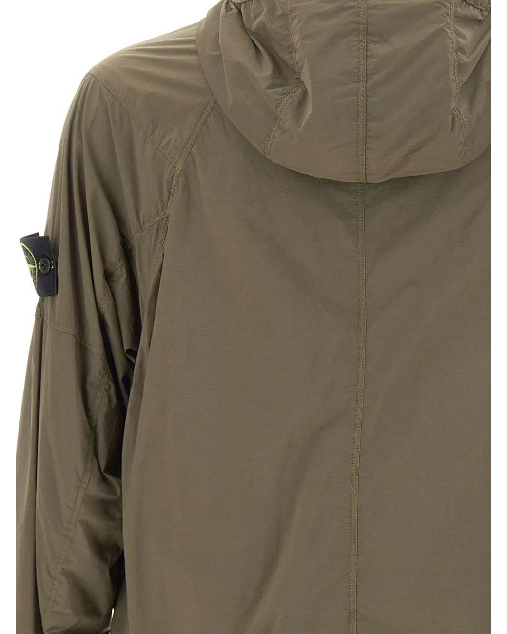 Stone Island Green Q100020 Ultralight Nylon Stretch-Tc Jacket for men