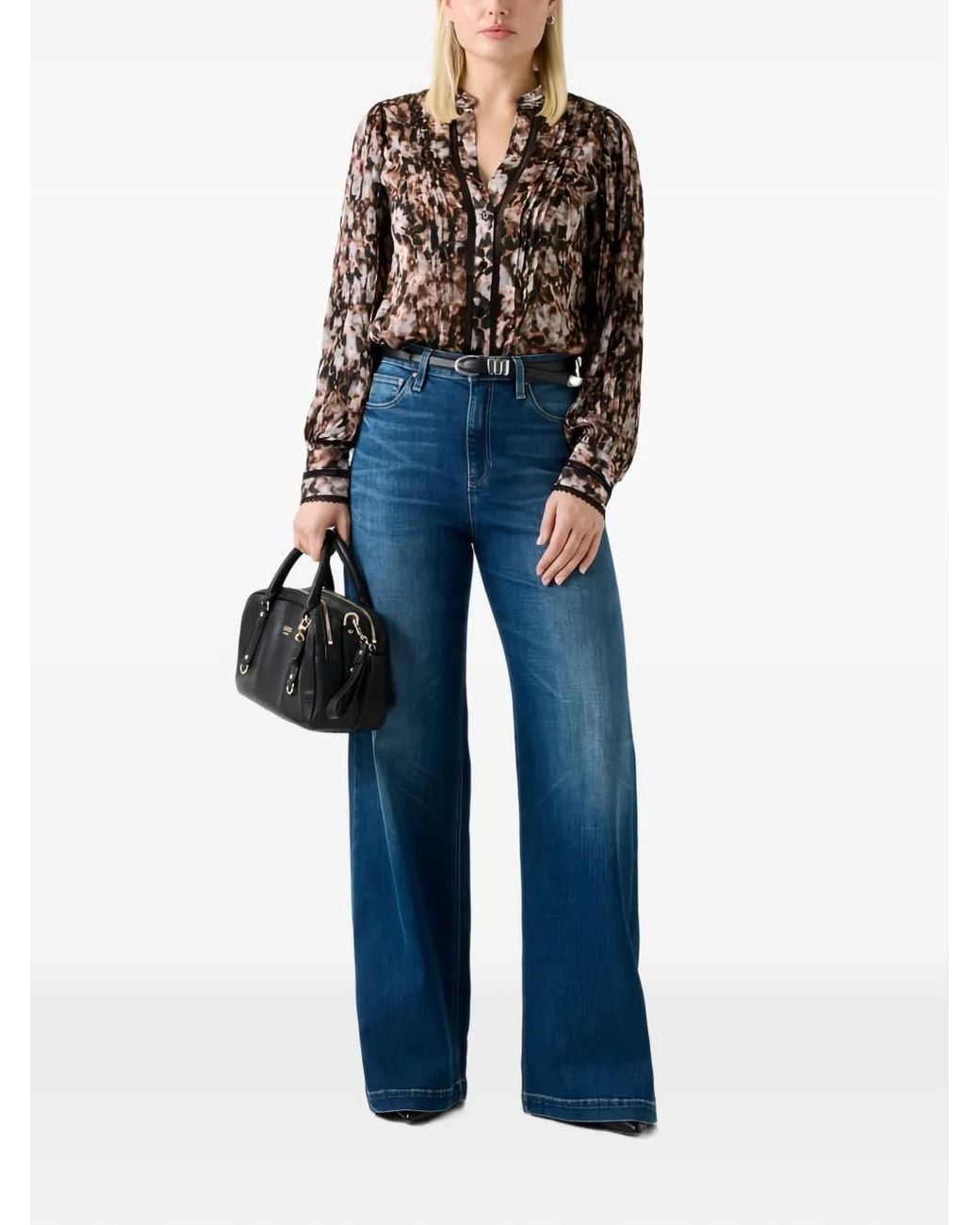 Guess Black Chiffon Blouse