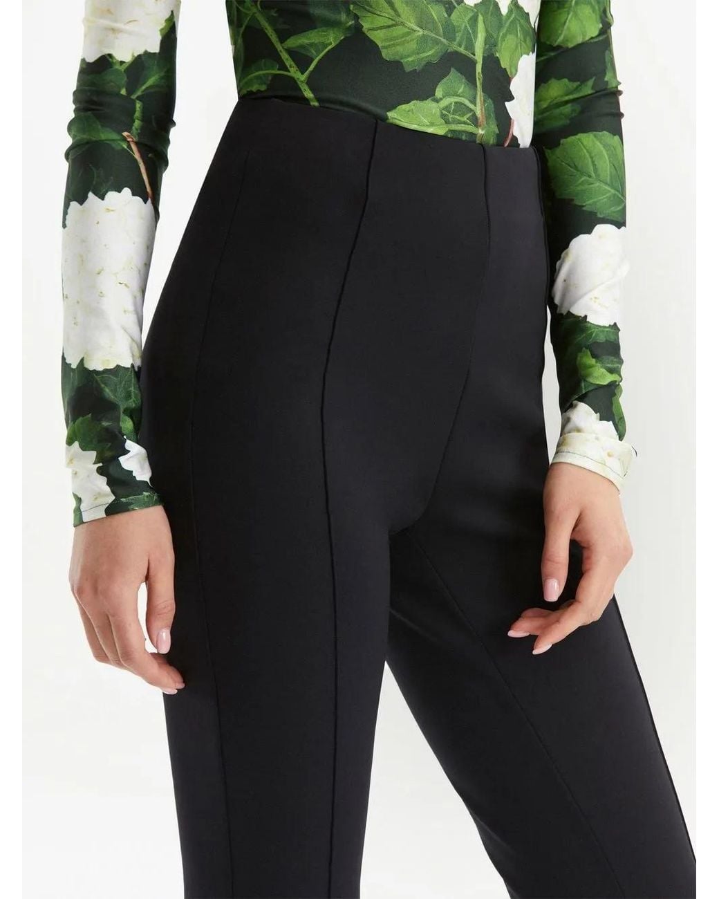 Oscar de la Renta Black Skinny High-Wiasted Trousers
