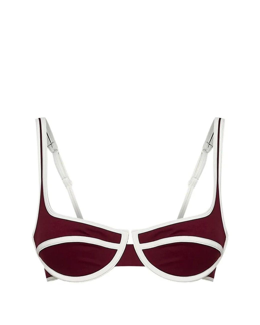 Mc2 Saint Barth Purple Amira String Balconette Bikini Top
