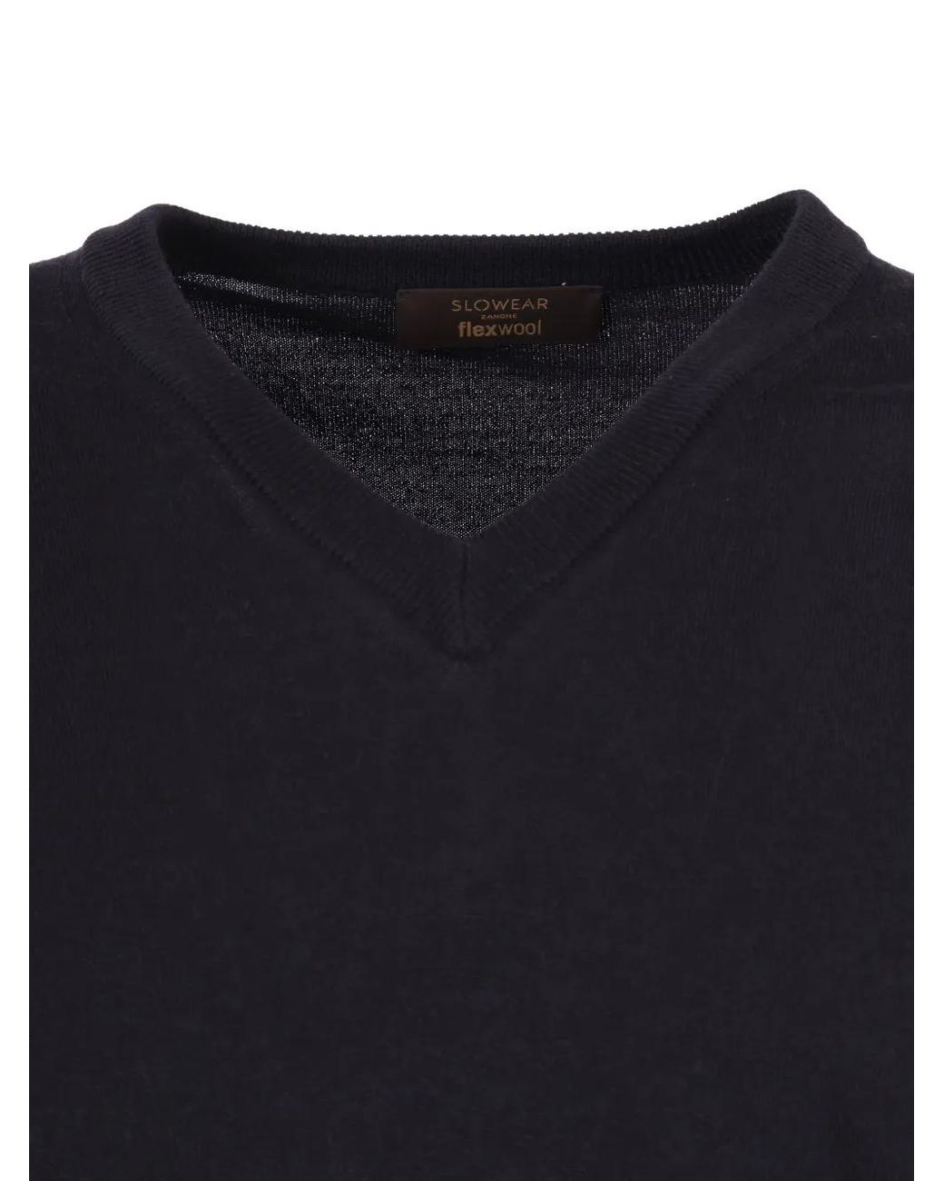 Zanone Blue V-Neck Sweater for men