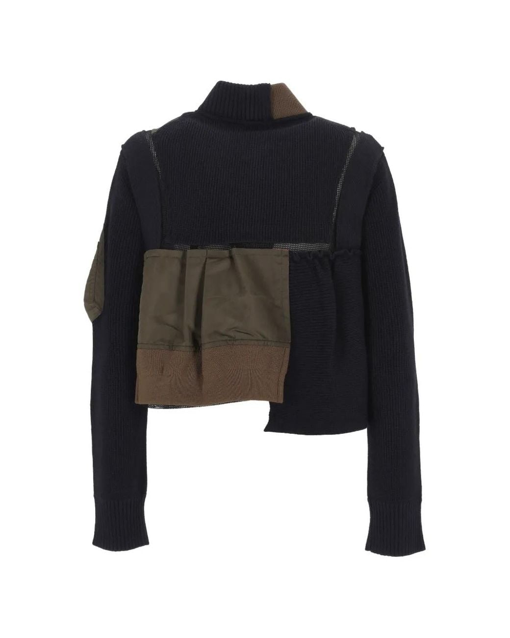 Sacai Black Patchwork Zip Jacket