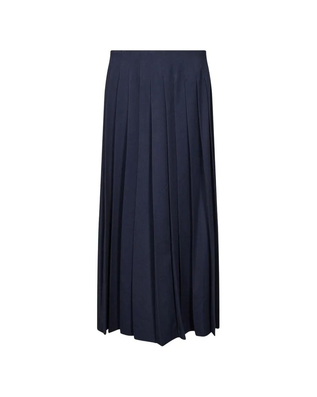 Hed Mayner Blue Pleated Skirt