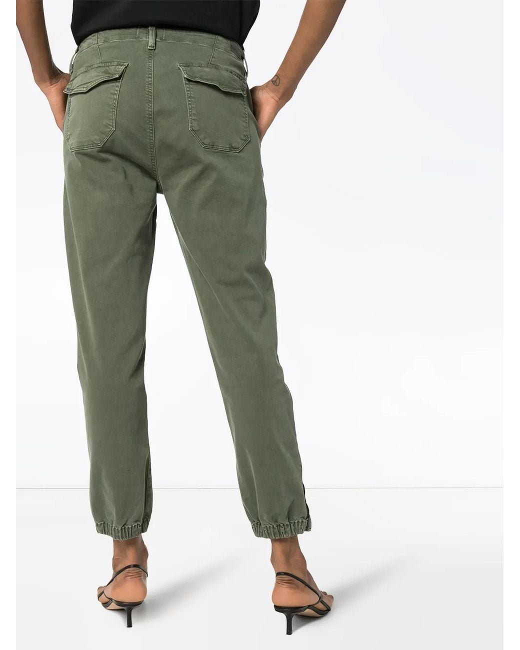 PAIGE Green Mayslie Cargo Jeans