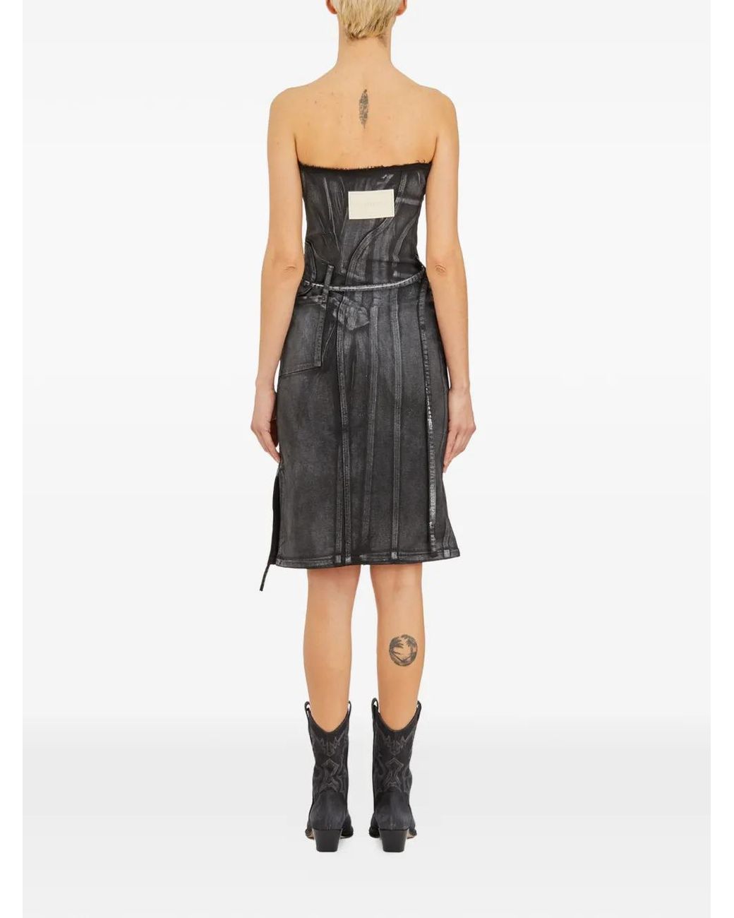 OTTOLINGER Black Robe Mi-Longue À Taille Ceinturée