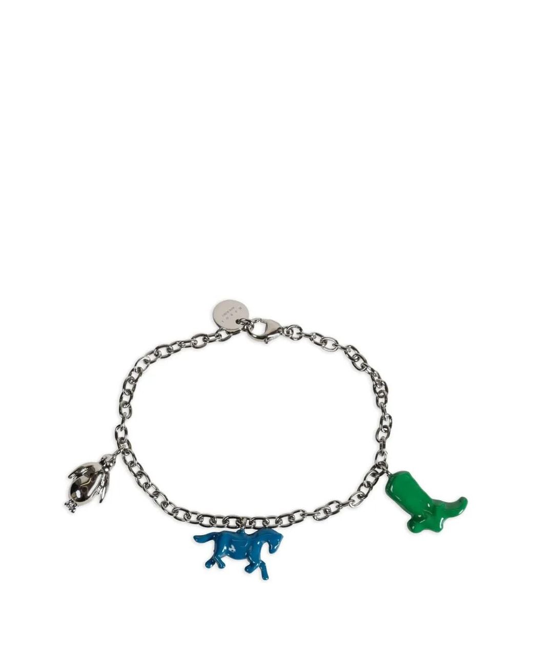 Marni Metallic Charm Horse Bracelet for men