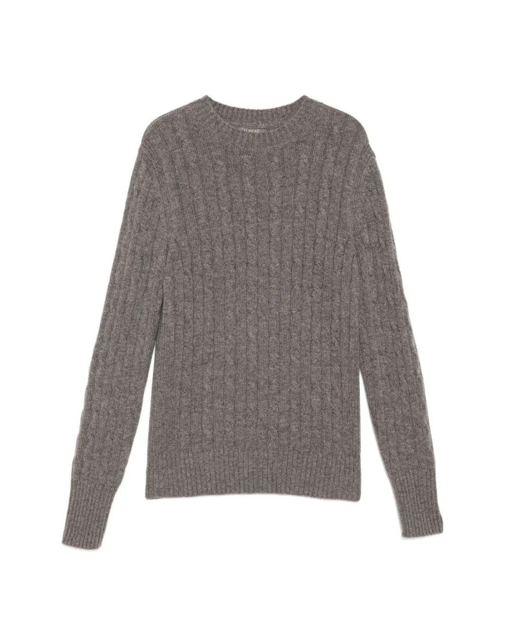 N.Peal Cashmere Gray Adelyn Cable-Knit Top