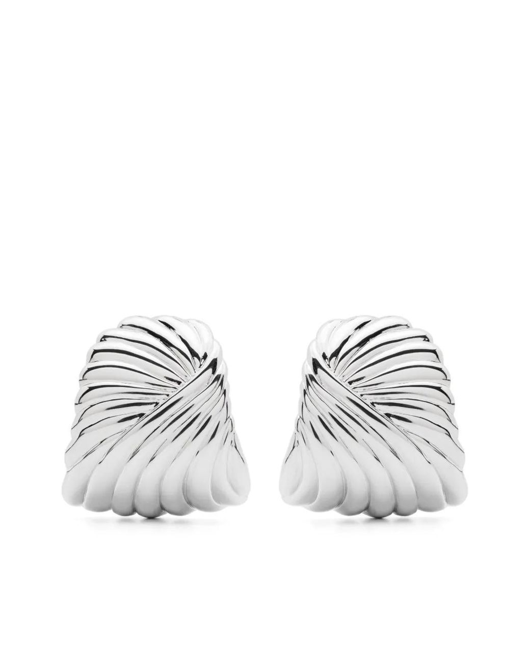 Missoma White Ripple Stud Earrings
