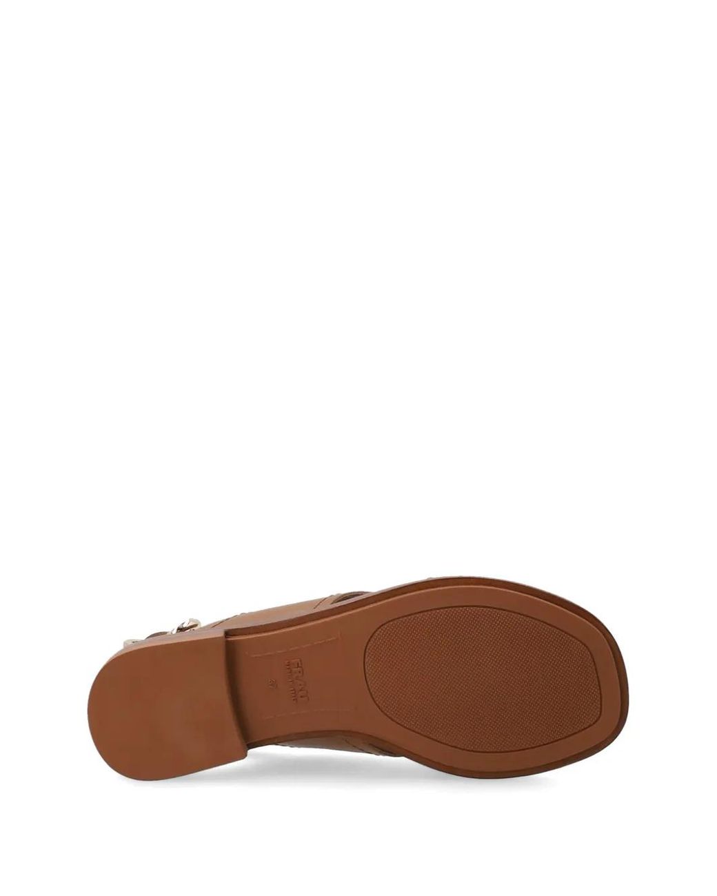 Frau Brown Crossover-Strap Buckled Sandals