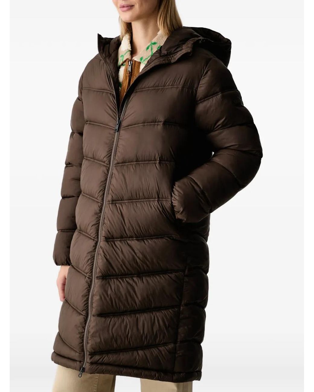 Napapijri Black Ega Hooded Oversized Coat