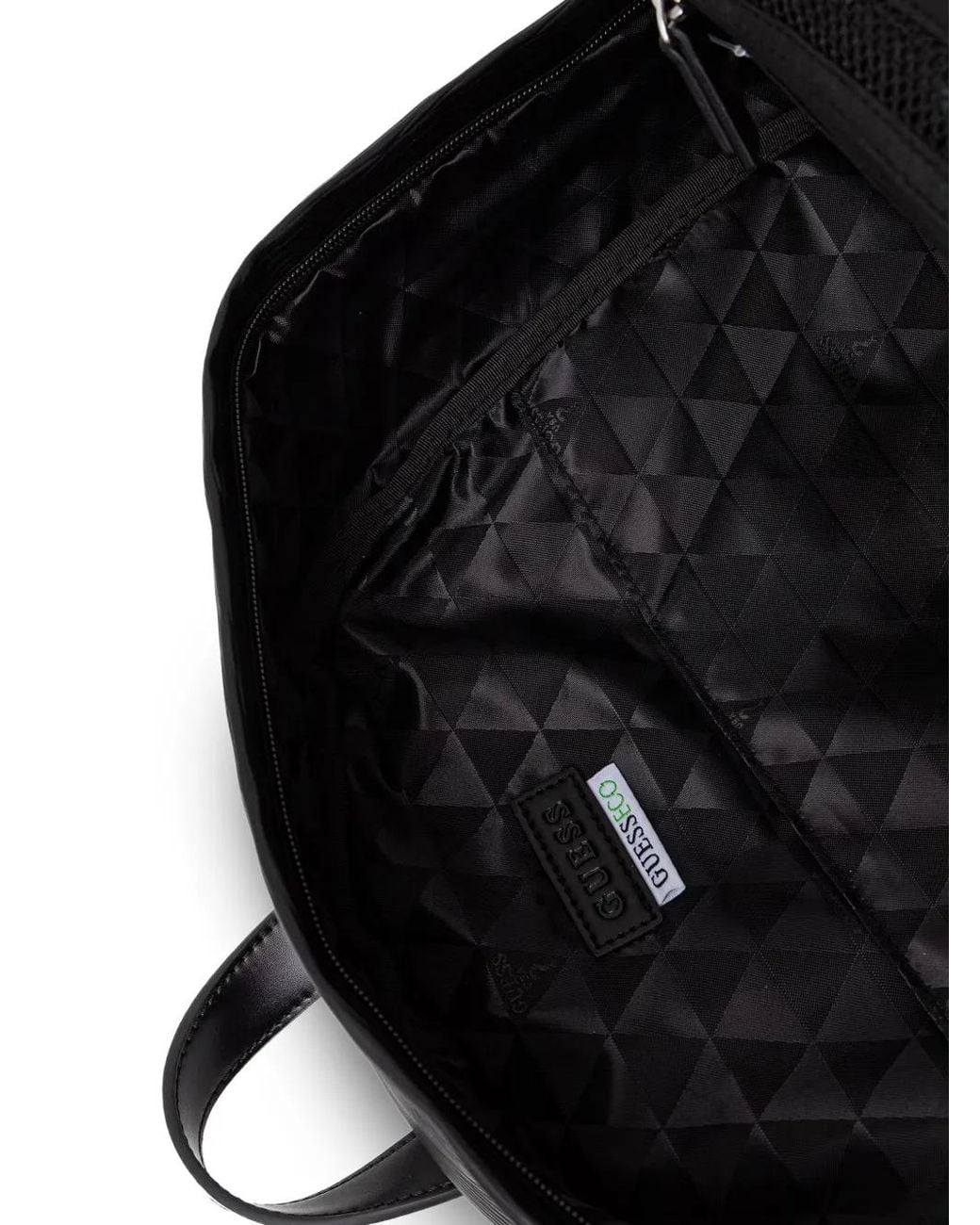 Guess Black Sac À Dos Milan Texturé À Plaque Logo for men