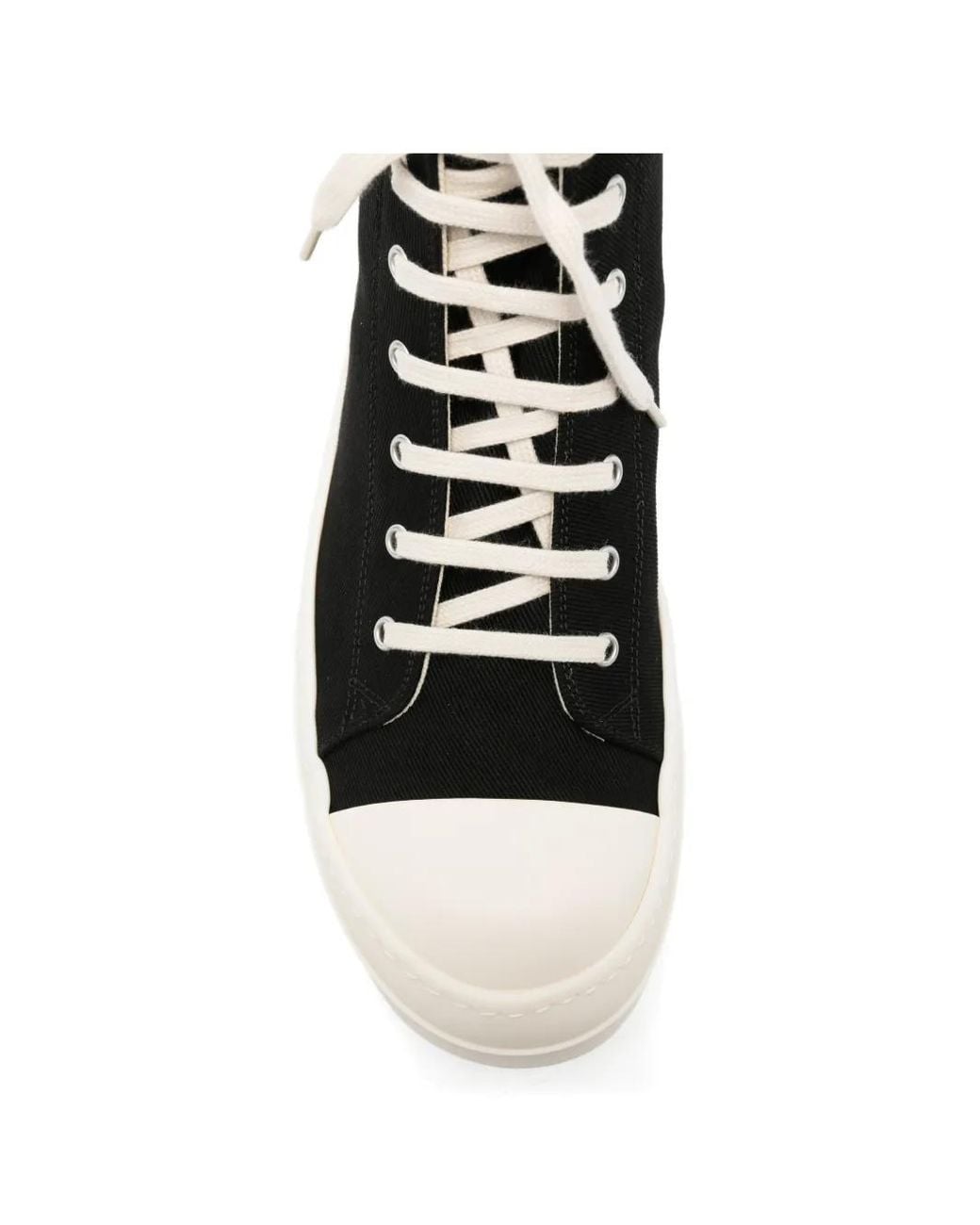 Rick Owens Black Lace-Up Sneakers for men