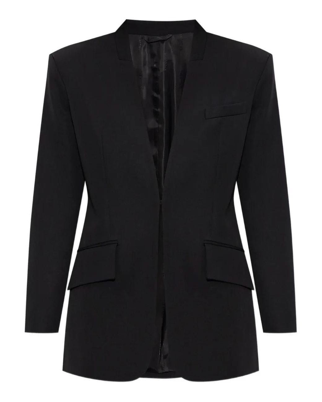 The Attico Black Wool Gabardine Jacket