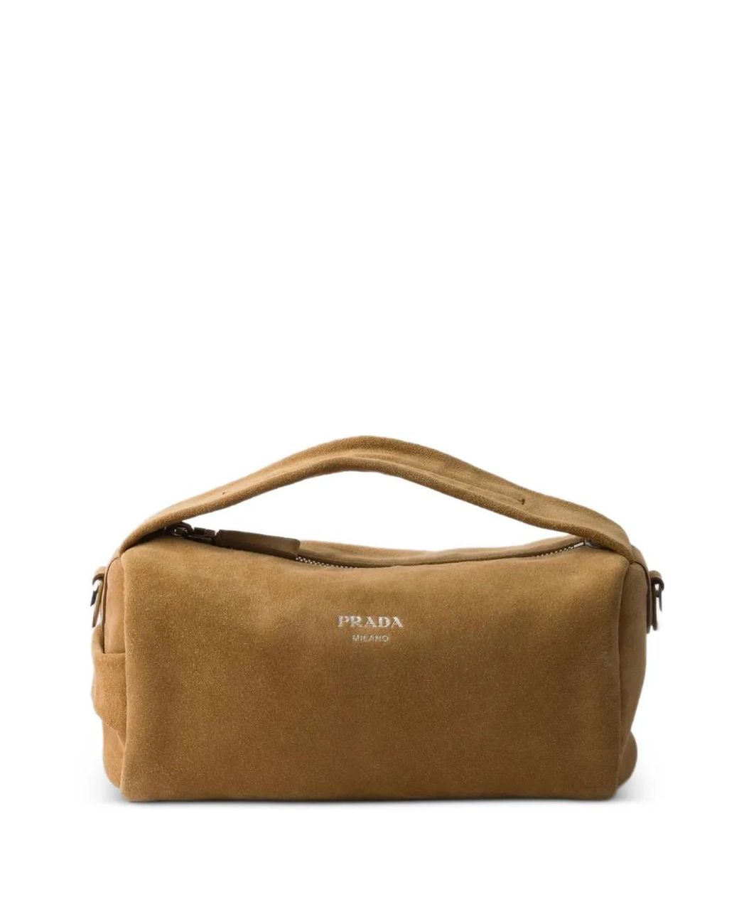 Prada Brown Suede Shoulder Bag for men