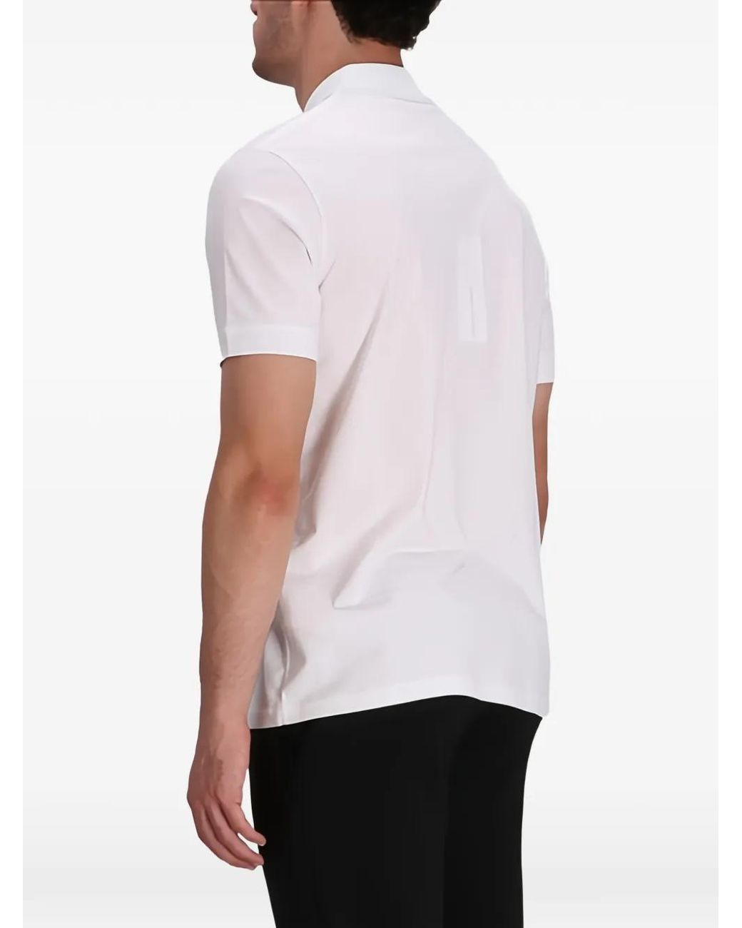 Karl Lagerfeld White Logo Polo Shirt for men