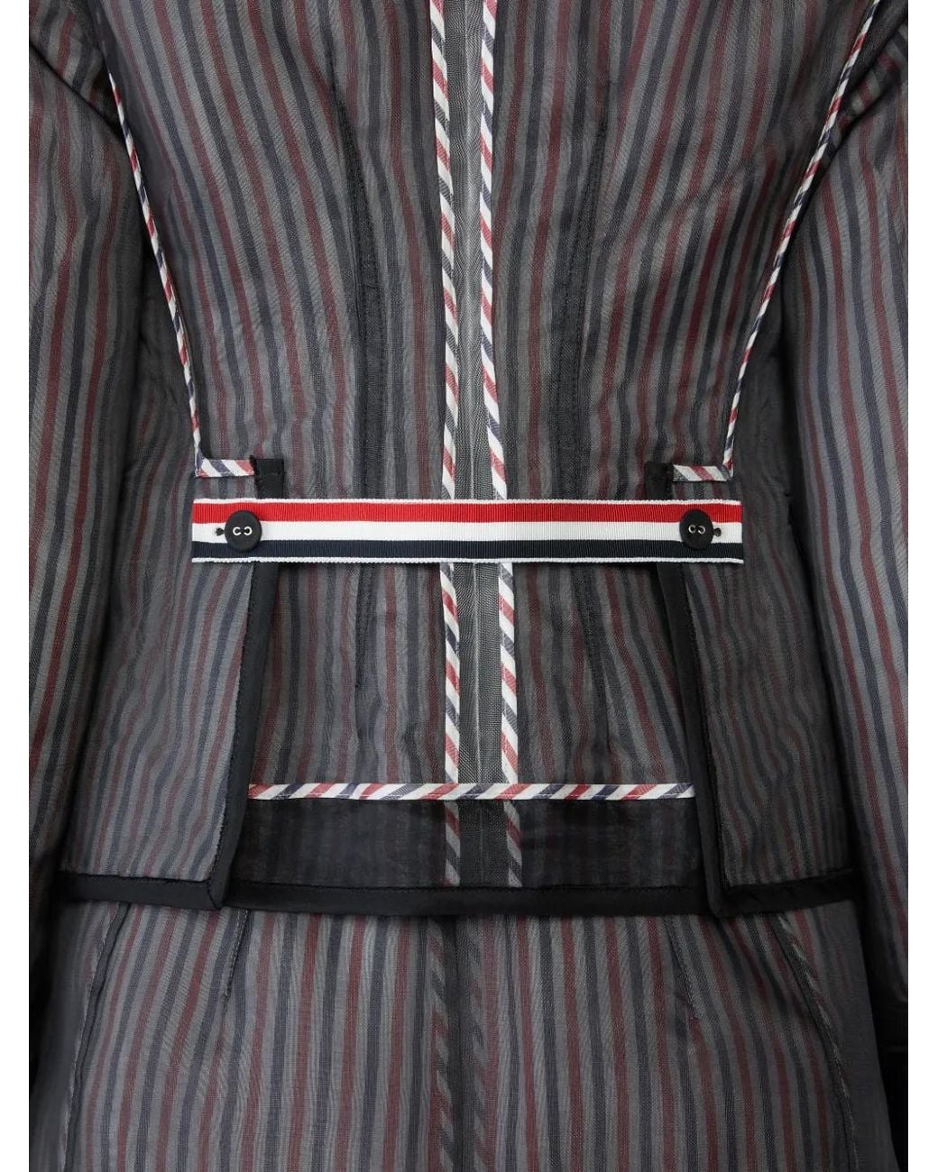 Manteau En Organza De Soie Thom Browne en coloris Black