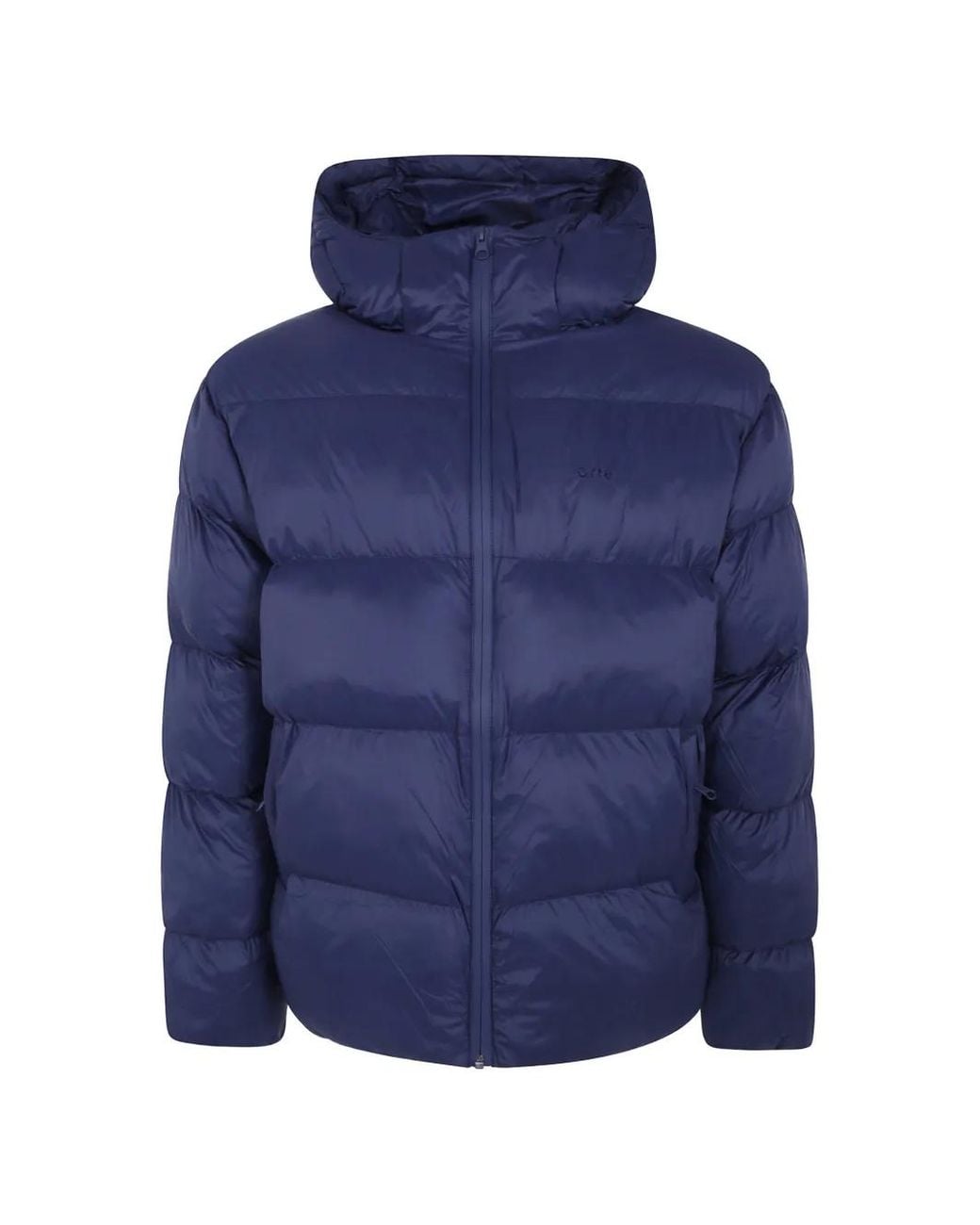 Arte' Blue Quilted Hooded Jacket for men