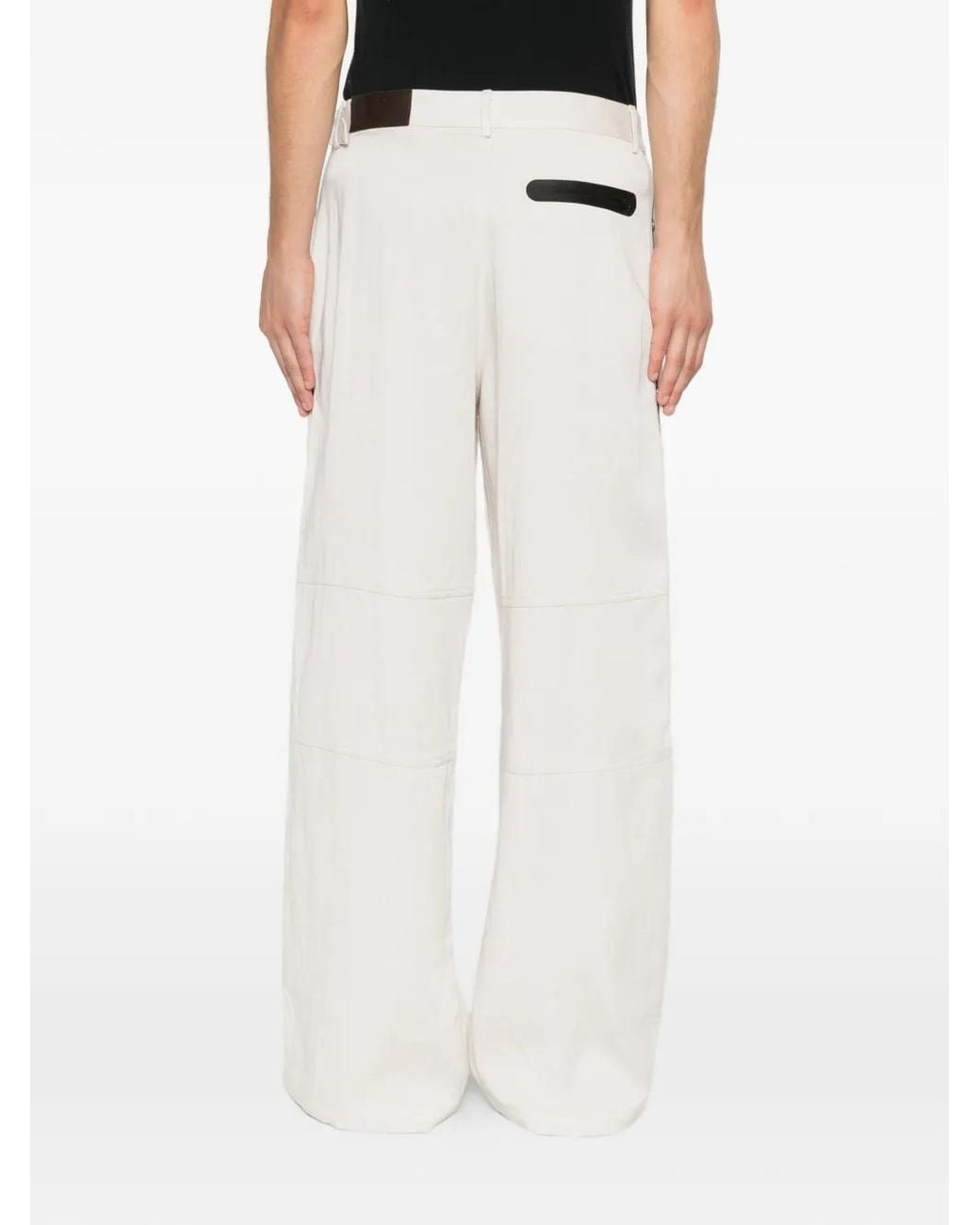 Carrera White Knox Press-Stud Wide-Leg Trousers for men