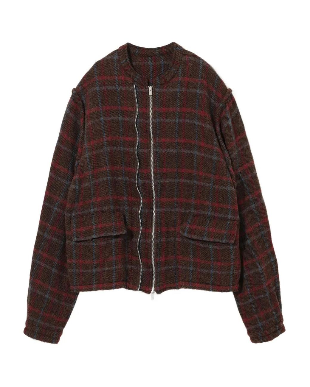 Undercover Karierte Jacke Mit Reißverschluss in Brown für Herren