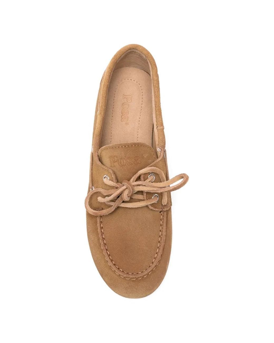 POSA Brown Tie-Detail Loafers