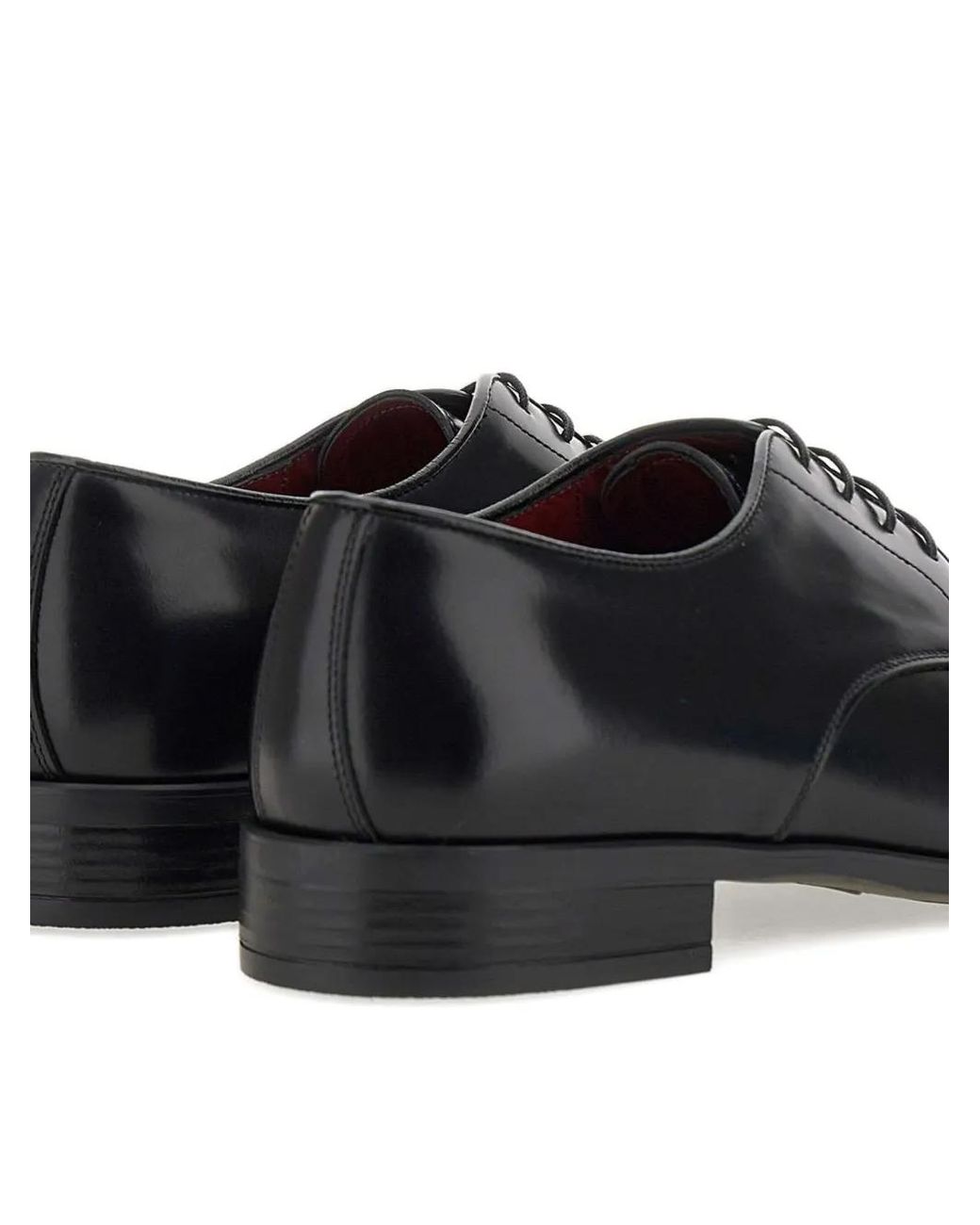 Duca Degli Abruzzi Black Windsor Leather Derby Shoes for men
