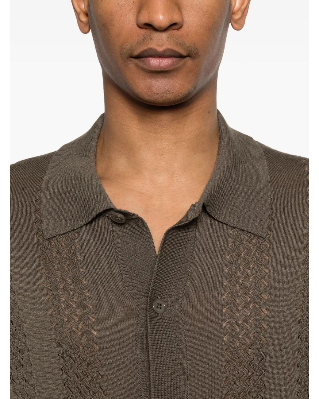 NN07 Brown Cardigan Thor En Laine Mélangée for men